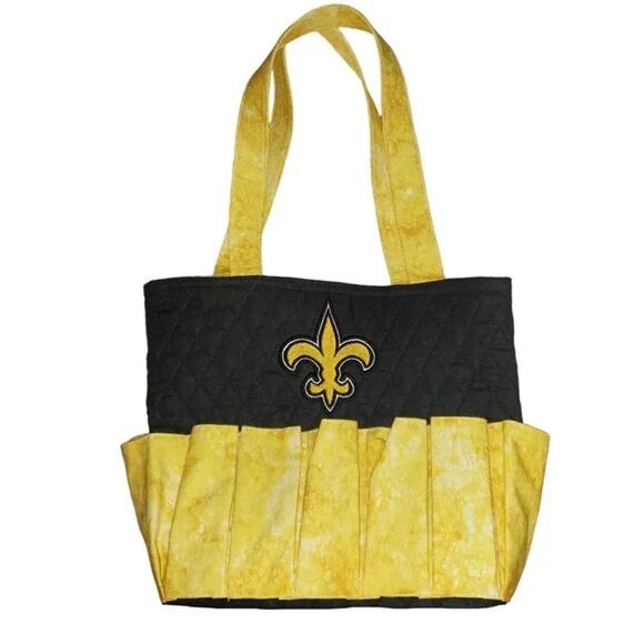 Hand crafted by ME Fleur-de-lis Bingo Makeup Bag for 12 exterior bush or dauber - Picture 1 of 6